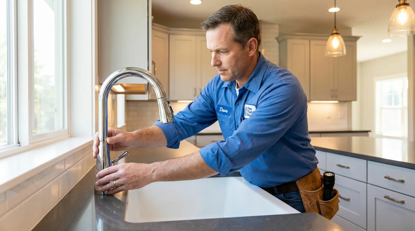 Kitchen faucet installation by Johns Plumbing LLC in Poulsbo